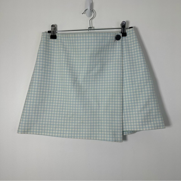 Alice + Olivia Renna Wrap Skirt Houndstooth Preppy Size 6 - Picture 2 of 7